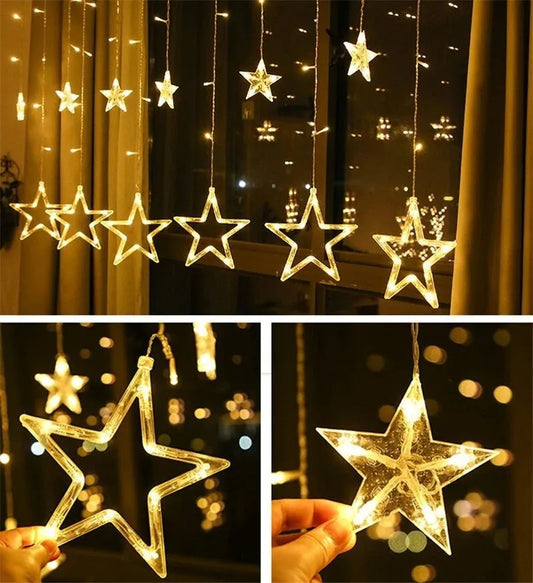 Cascada Estrellas Navidad 3mts