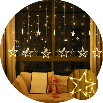 Cascada Estrellas Navidad 3mts