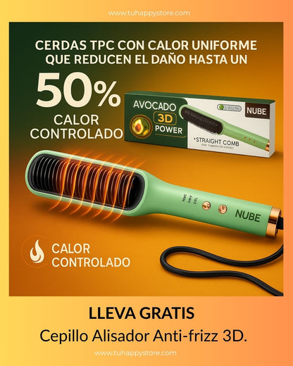 2X1 Cepillo Secador 3 en 1 + Alisador 3D Antifrizz