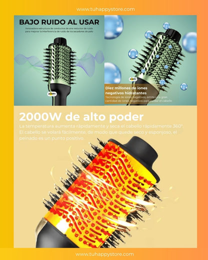 2X1 Cepillo Secador 3 en 1 + Alisador 3D Antifrizz